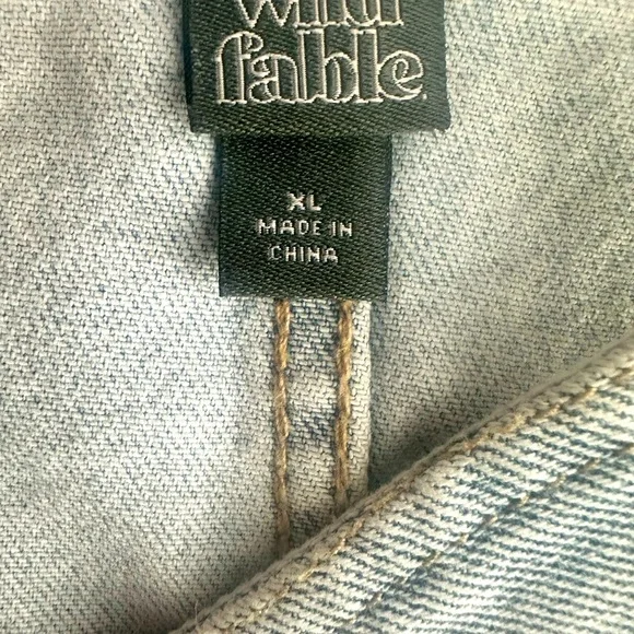 NWT Wild Fable Floral Blue/Pink Denim Crop Top Size XL - Picture 12 of 12